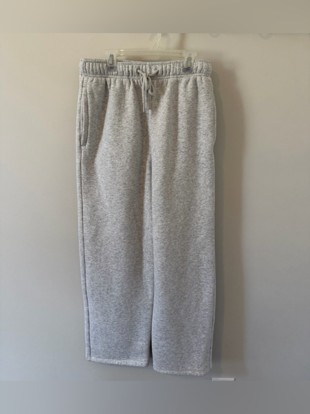 Quince Organic Cotton Everyday Fleece Straight Leg Sweatpant Gray Women’s Size S